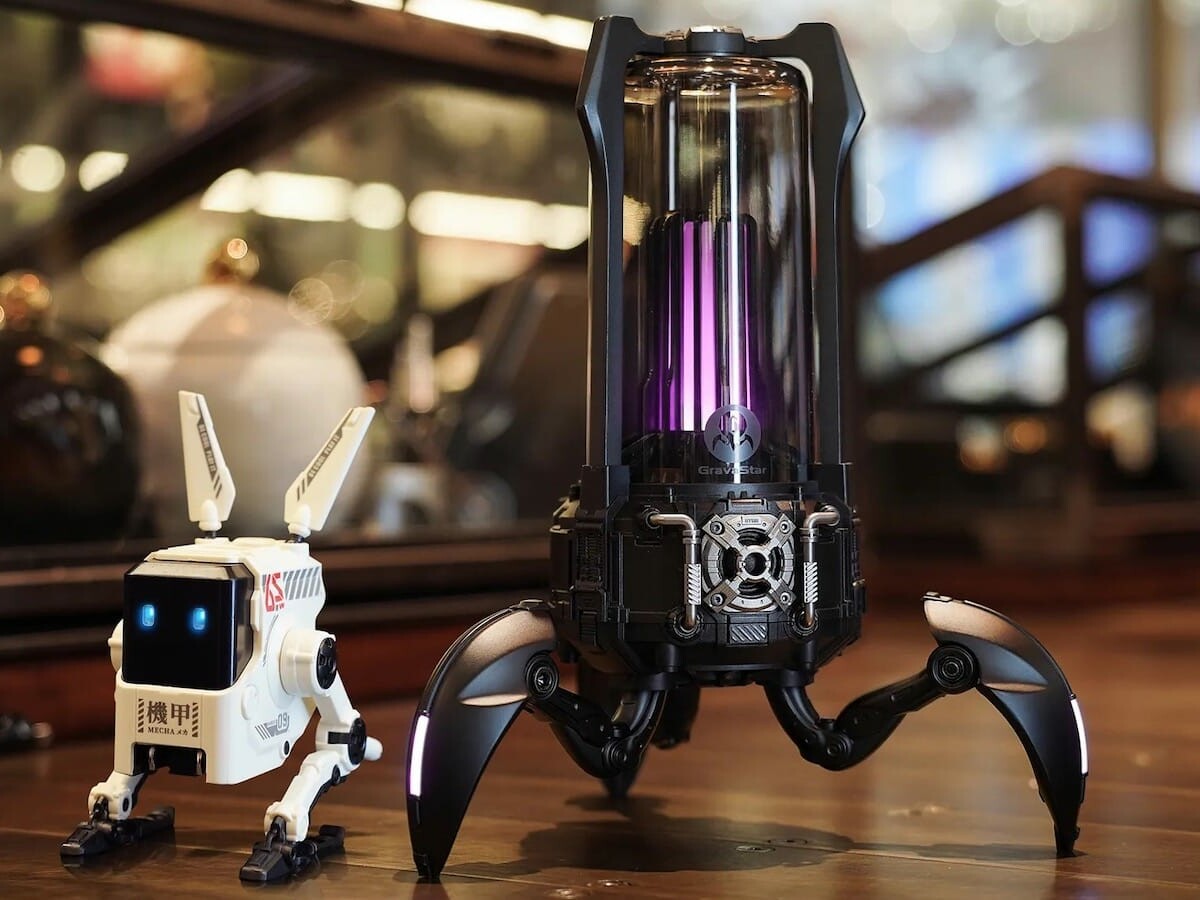GravaStar Supernova Bluetooth speaker lamp comes with a unique mecha-inspired design