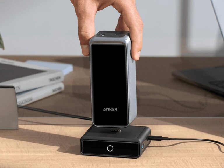 Anker Prime 20,000 mAh Power Bank with 100W charging base powers up to 3 devices at once